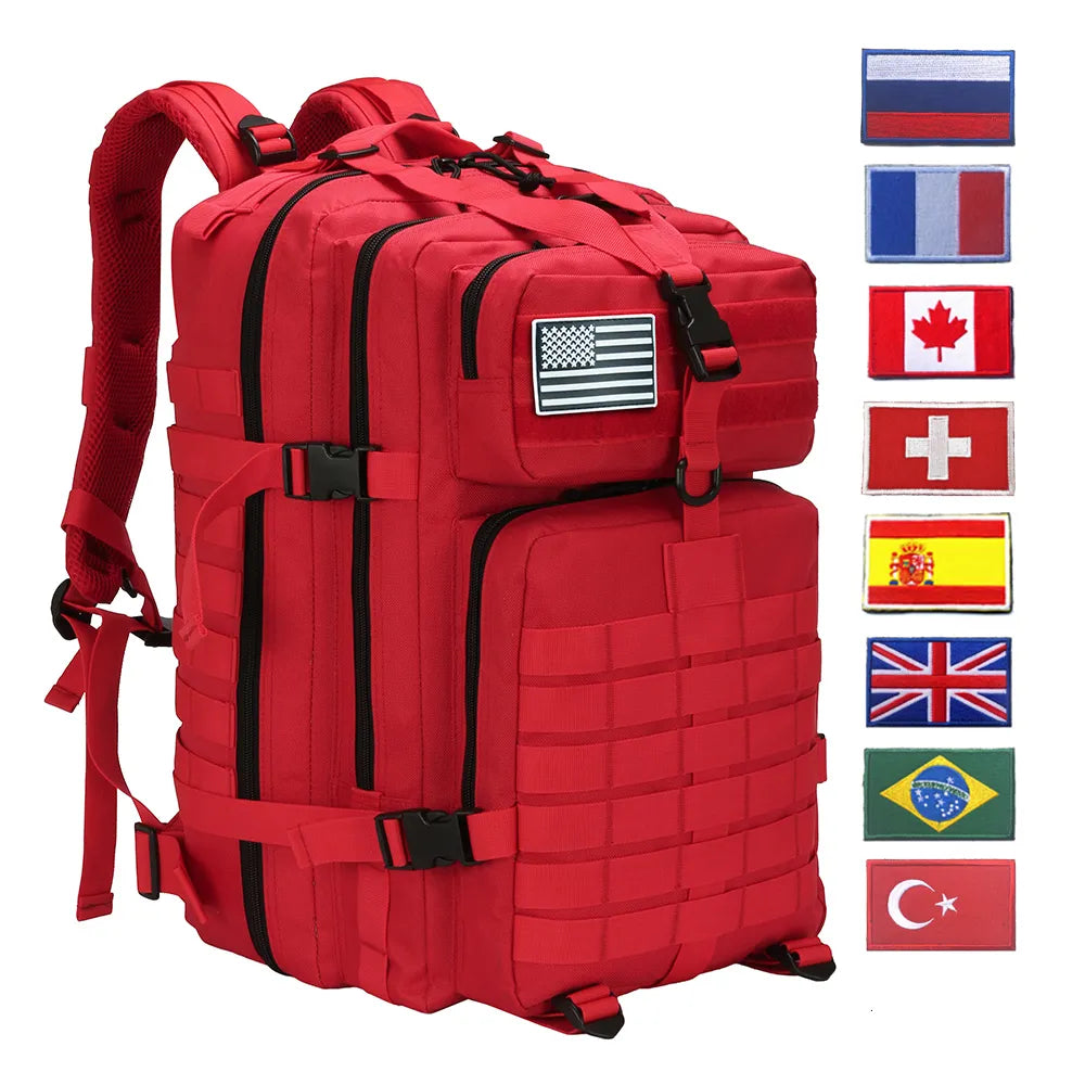 50L Military Tactical Backpack Training Gym Fitness Bag Man Outdoor Hiking Camping Travel Rucksack Trekking Army Molle Backpack