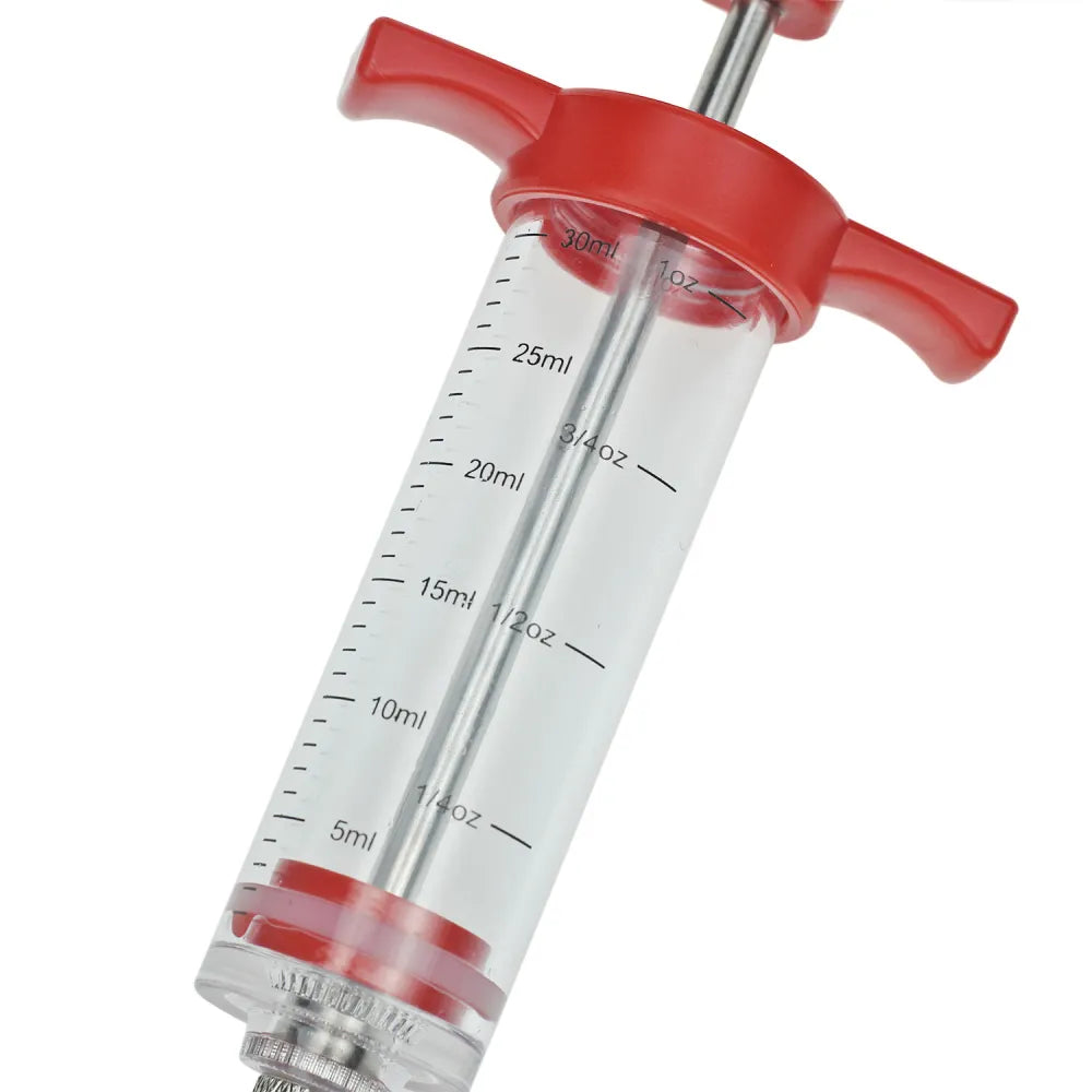 Syringe Marinade Injector with Stainless Steel Needles Turkey Chicken Syringe Sauce Injection