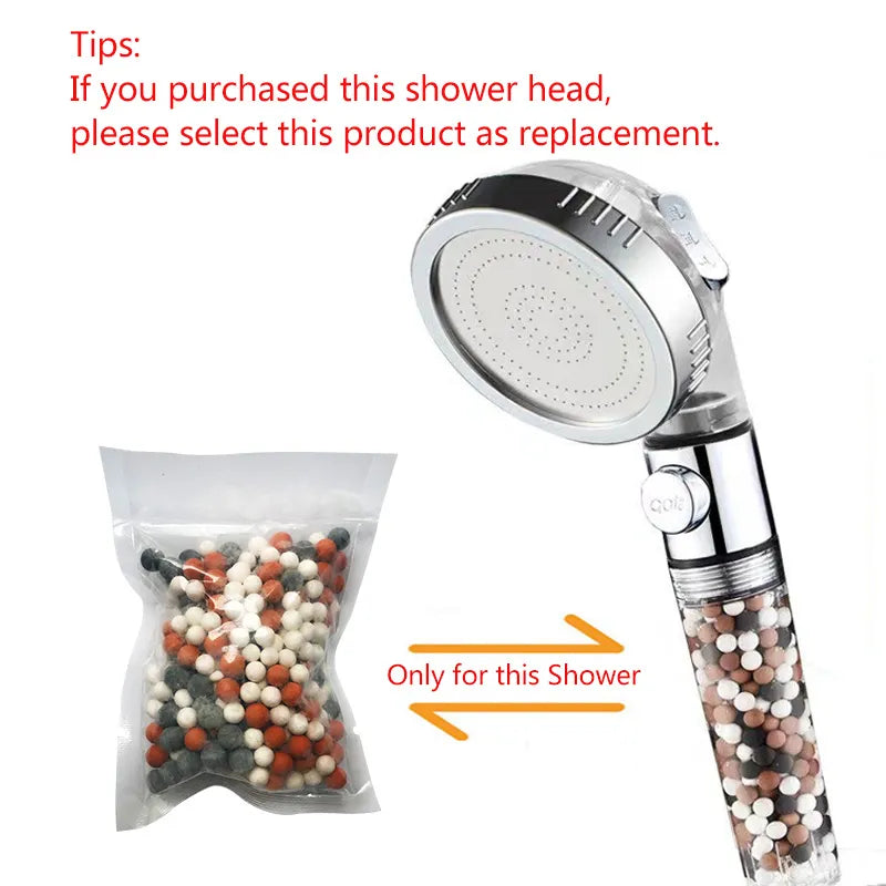 ZhangJi 3 Modes Adjustable High Pressure Shower Head Tourmaline Replaceable Filter SPA Shower Water Saving Switch Button Shower