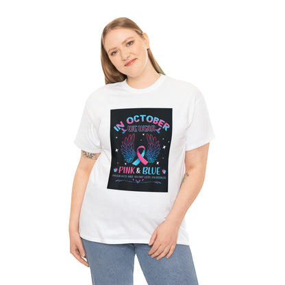 Cotton Tee Breast Cancer & Infant Loss Awareness