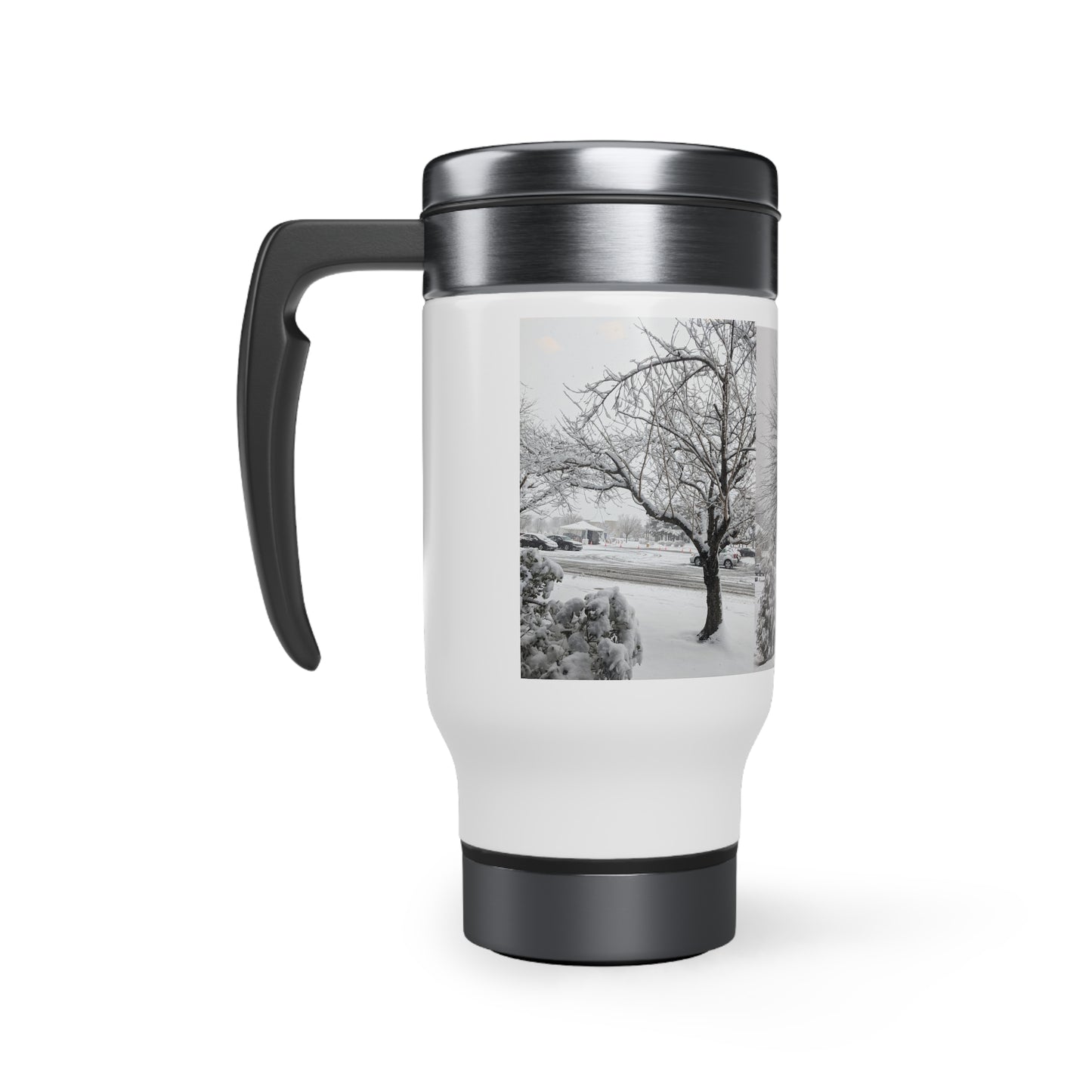 Stainless Steel Travel Mug with Handle, 14oz