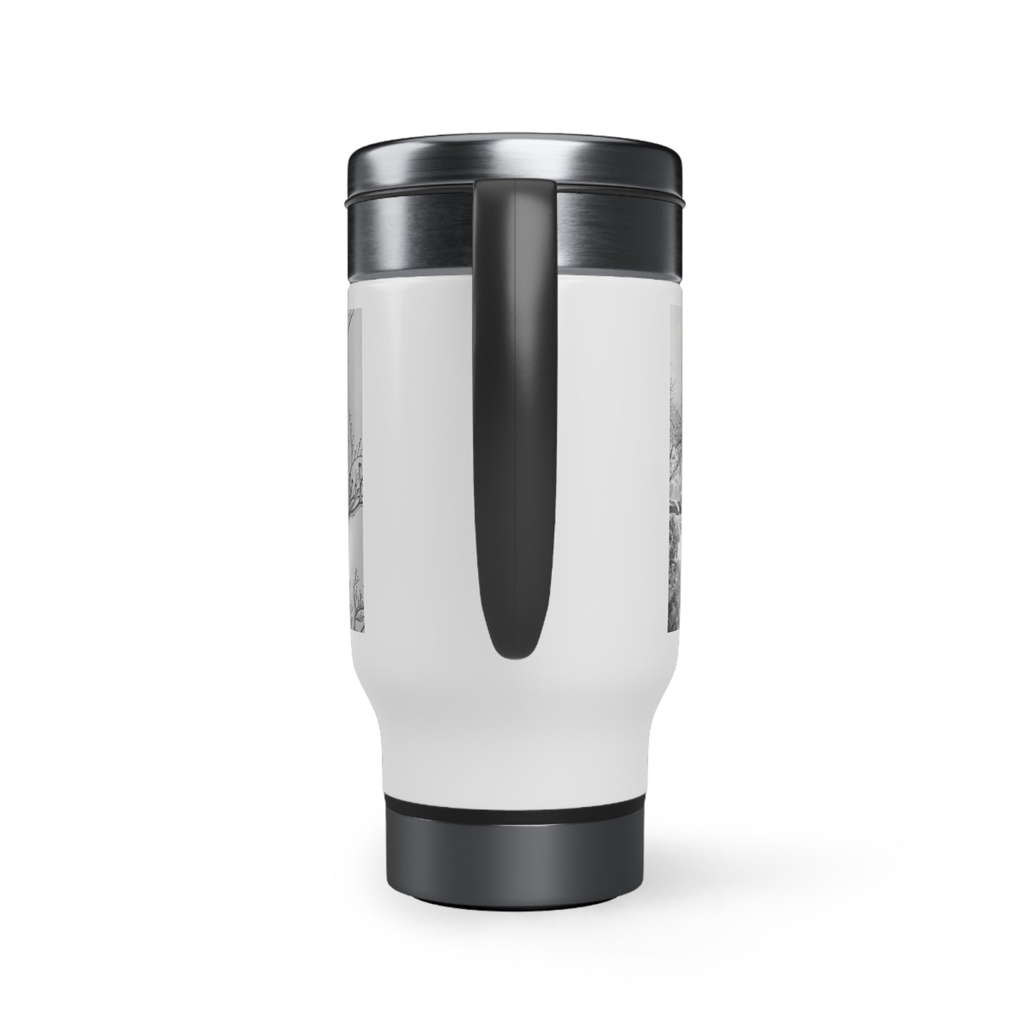 Stainless Steel Travel Mug with Handle, 14oz