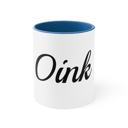 Oink Accent Mug, 11oz