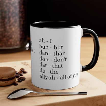 Trinidad & Tobago slang words Coffee Mug, 11oz