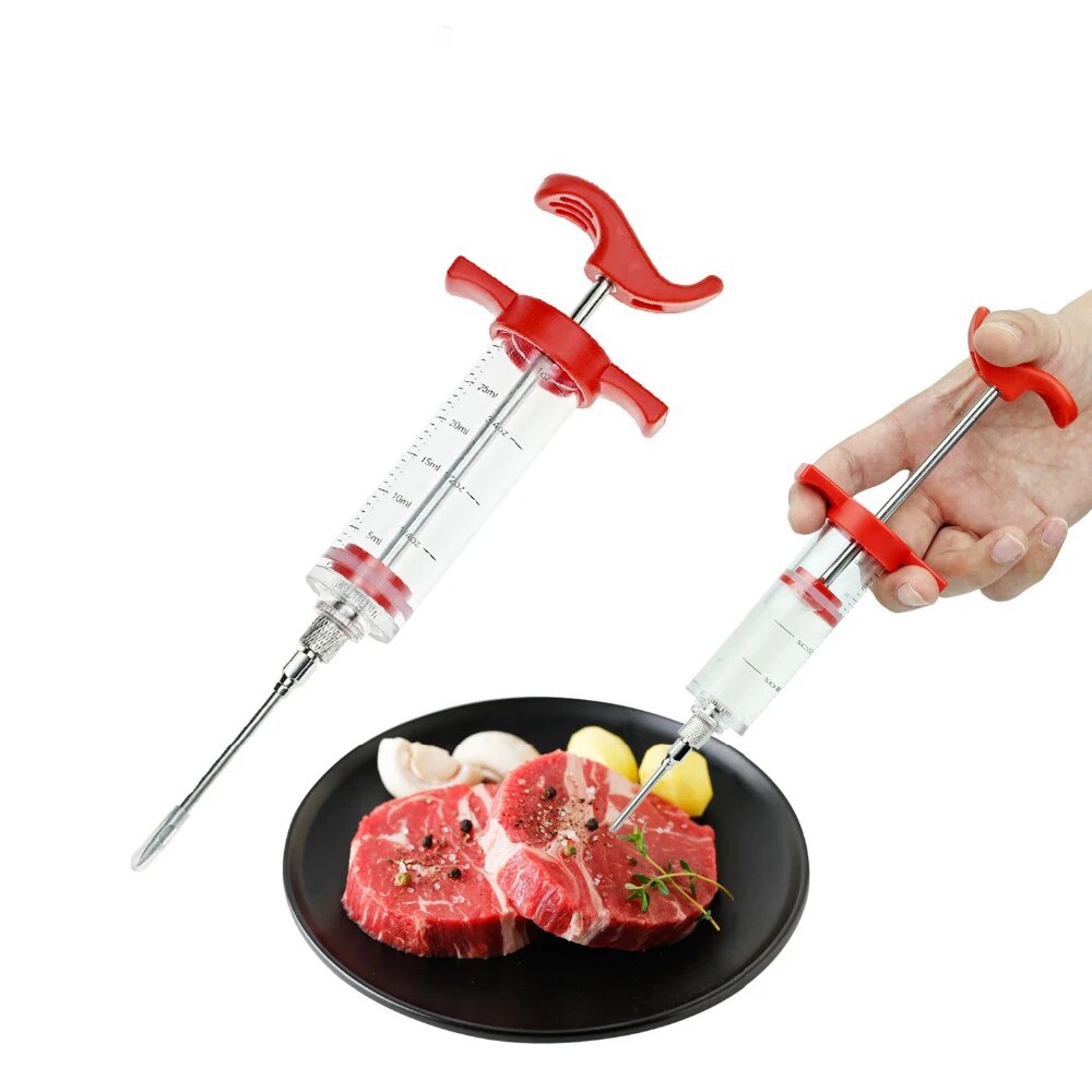 Marinade Injector BBQ Meat Syringe Turkey Chicken