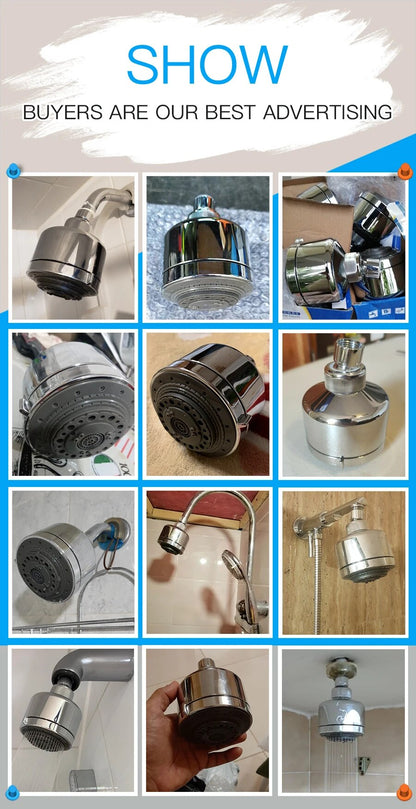 Rotatable Shower Head five gear high pressure water saving and ceiling mounted