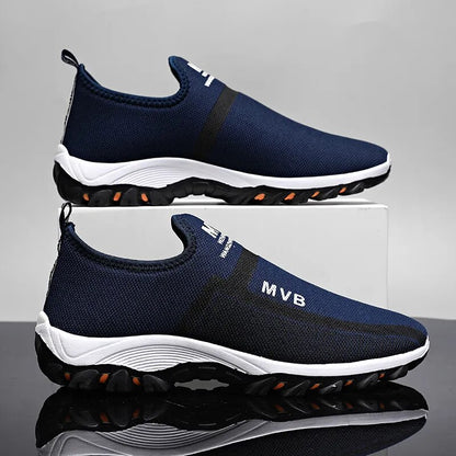 Men's Sneakers Breathable Running Shoes Lightweight Lace-up Casual Walking Sneakers Fashion White Men Sport Shoes