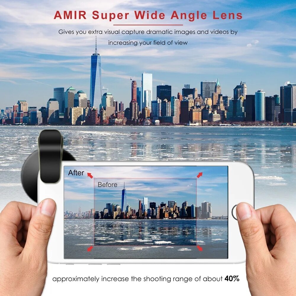 Mobile Phone Lens 0.45x Super Wide Angle 12.5x Macro HD Camera Lens For iPhone 12 11 8 7 6 XS Samsung Tongdaytech