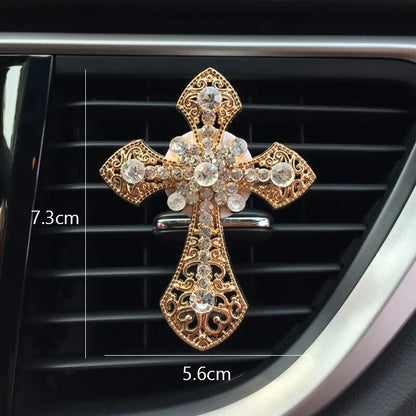 Interior Car Air Freshener Diamond Cross Vent Clip Car Accessories