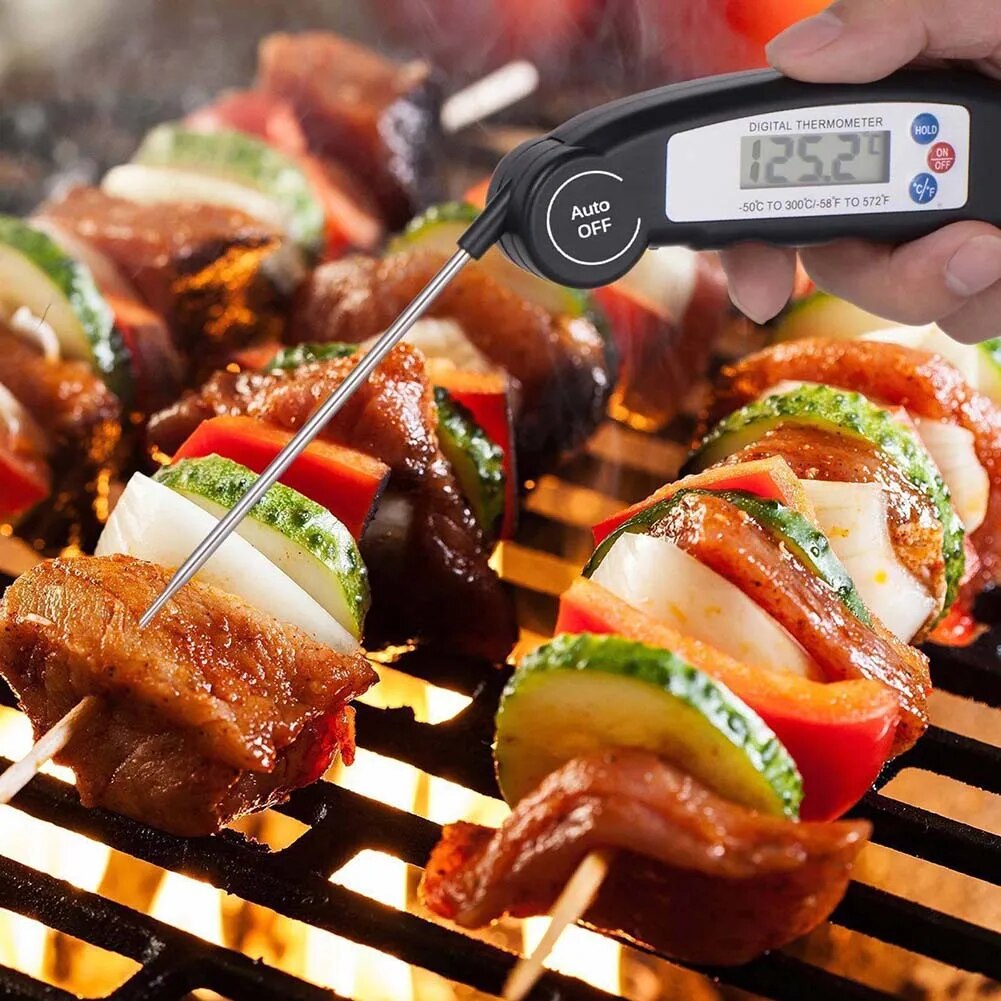 Digital BBQ Thermometer Foldable Electronic Food Cooking Meat Probe Water Milk Kitchen Oven Thermometer Tools