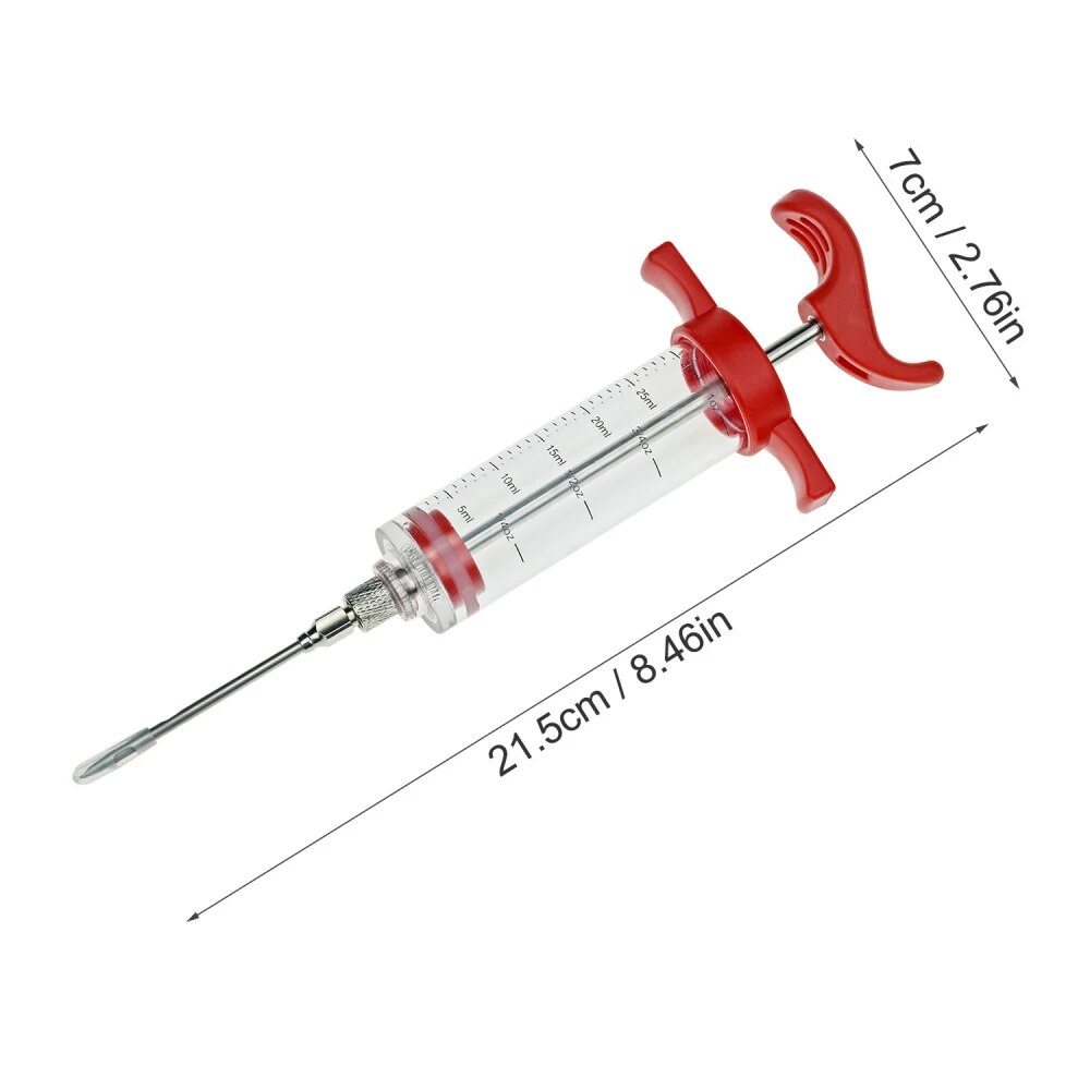 Syringe Marinade Injector with Stainless Steel Needles Turkey Chicken Syringe Sauce  Injection