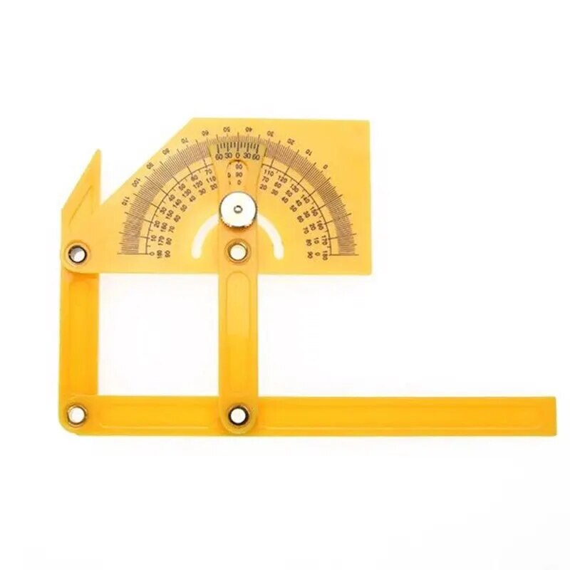 Protractor Angle Finder Precise Woodworking Measurement Tool 0° to 180° Outside Inside Angle Gauge Ruler Plastic Carpentry Tool