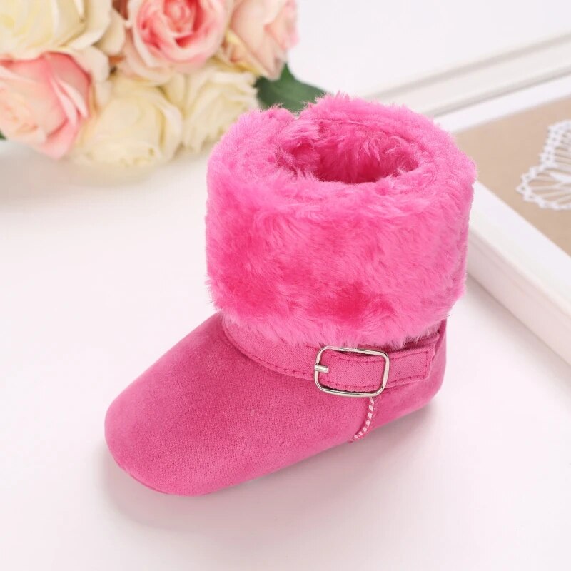 Newborn Baby Winter Boots Warm Shoes Toddler Fuzzy First Walkers Kid Shoes 0-18Month