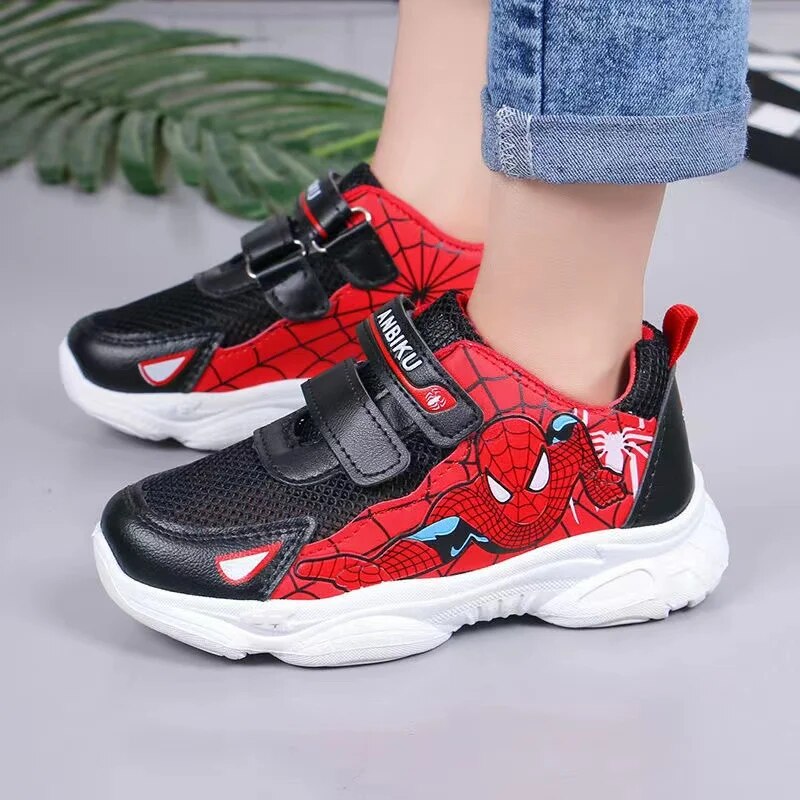 Children Shoes Sneakers Cartoon Spiderman Anti-slippery