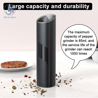 Electric Pepper Grinder Automatic Mill Gravity Salt and Pepper Shaker with LED Light Spice Grinder Pepper Mills Kitchen Tools