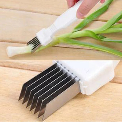 1pc Kitchen Tool Stainless Steel Green Spring Onion Shredder Slicer Cutter Easy Handle kitchen items accessories gadgets cutter