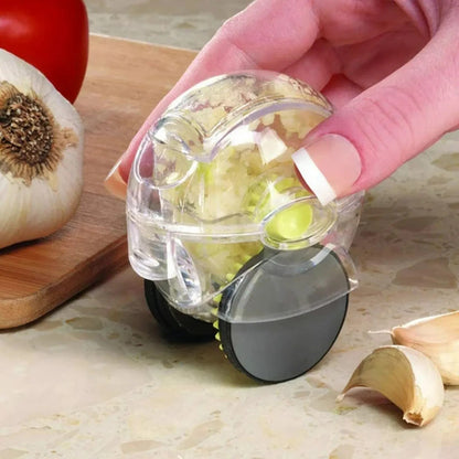 Rolling Garlic Chopper Garlic Crusher Mincer Grinder Grater Cutter Garlic Wheel Garlic Slicer Kitchen Gadget Garlic Crock