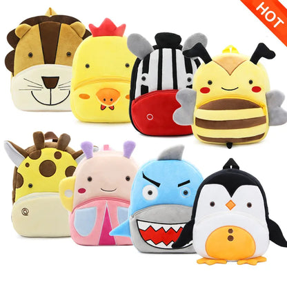 Children School Bags 3D Cartoon Animal Plush Kids Backpack Kindergarten Schoolbags Mini Small Backpack