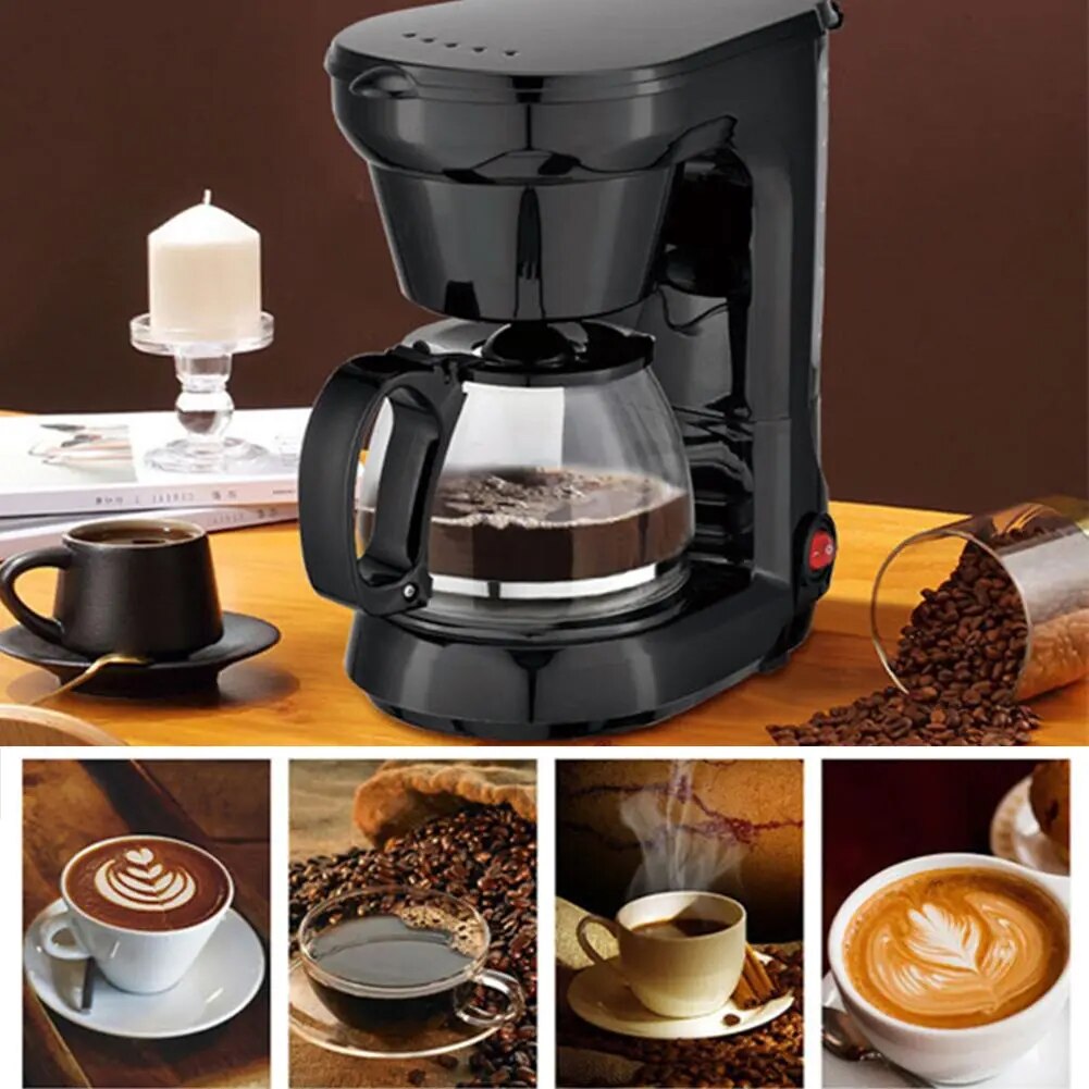 650w Automatic Drip Coffee Maker 750ml Large Capacity Espresso Machine 6-Cup Coffeemaker With Thermostatic Base