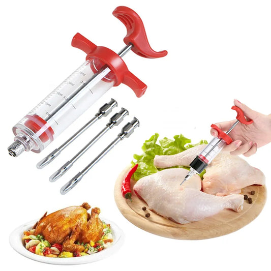 Marinade Injector BBQ Meat Syringe Turkey Chicken