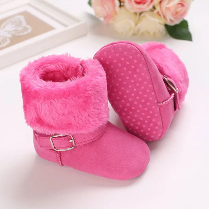 Newborn Baby Winter Boots Warm Shoes Toddler Fuzzy First Walkers Kid Shoes 0-18Month