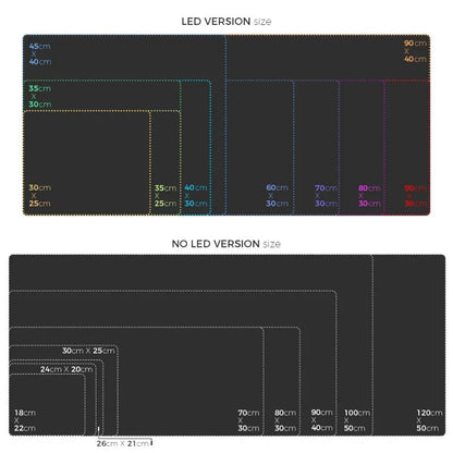 Copy of Computer Desk-Mat and mouse pad with colorful LED Lights Surface Mouse Pad Waterproof Multi-size