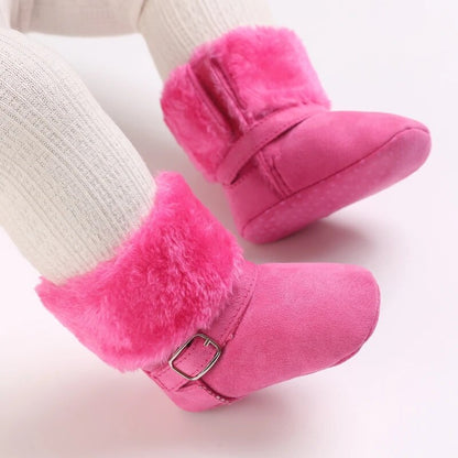 Newborn Baby Winter Boots Warm Shoes Toddler Fuzzy First Walkers Kid Shoes 0-18Month