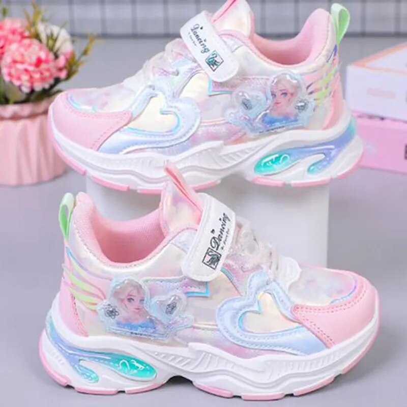 Baby Girls Casual Shoes Frozen Elsa Princess Children Sneakers Running Sport Kids Toddler Shoes