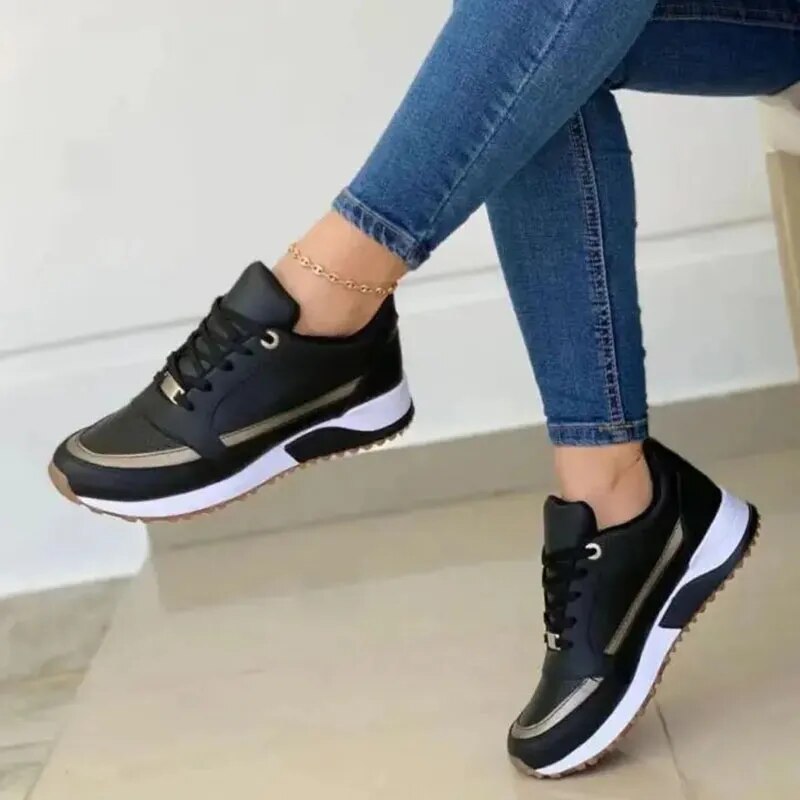 Sneakers Casual Shoes Sport Lace Up Flat Breathable Vulcanized Shoe Running Walking Shoes