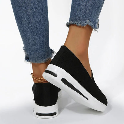 Slip-On Sneakers Women Platform Shoes Top Quality Fabric Women Sneakers