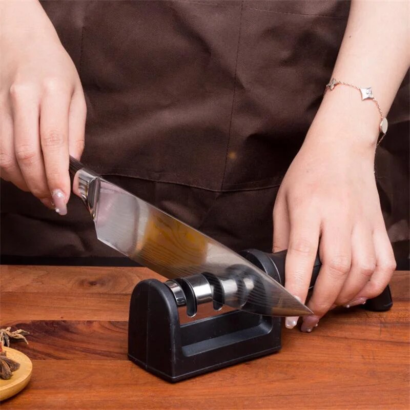 3 Stages Type Quick Sharpening Tool Knife Sharpener Handheld Multi-function With Non-slip Base Kitchen Knives Accessories Gadge