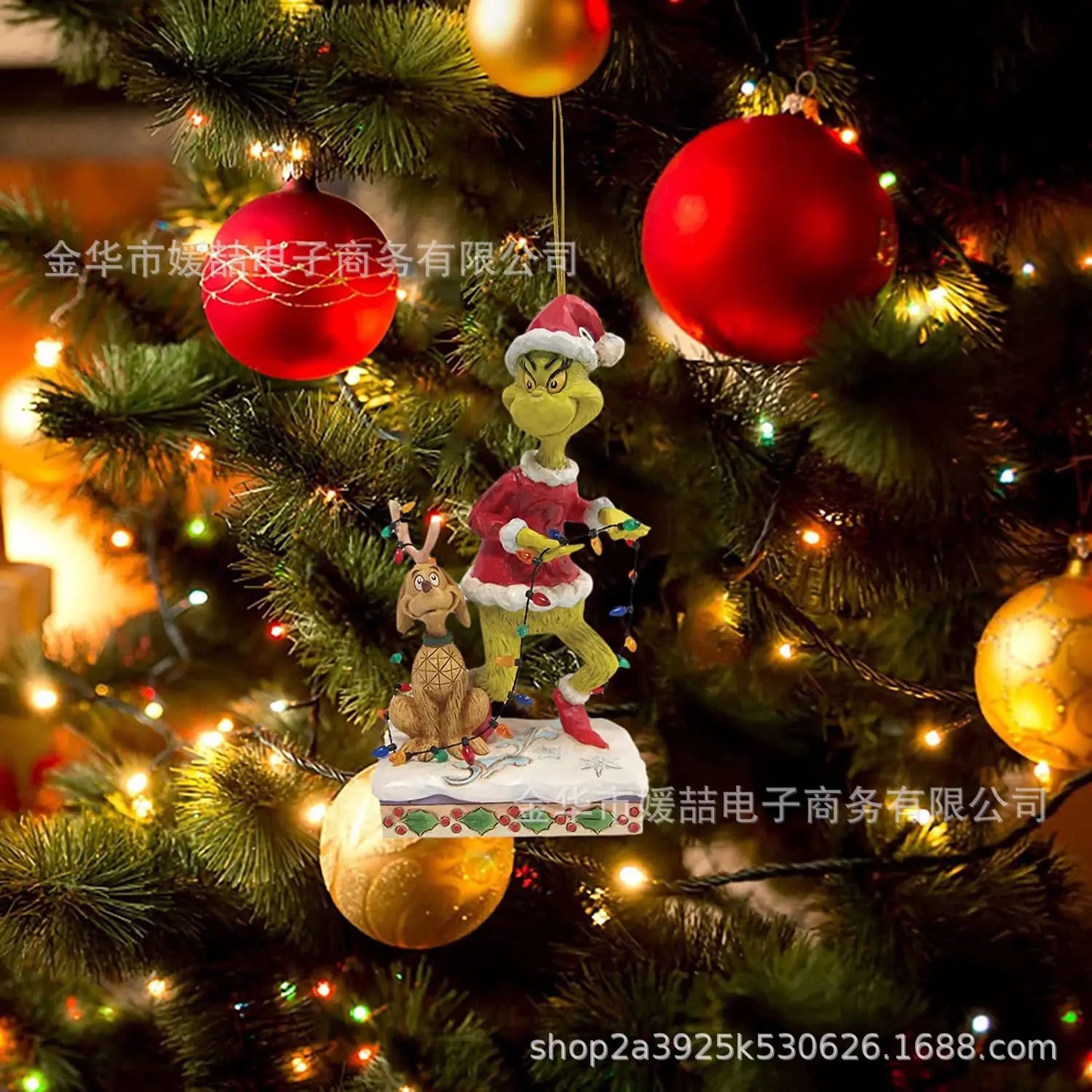 Christmas Decoration The Grinch 2D Flat Model Christmas Tree Pendant Car Ornaments Party Supplies Gifts