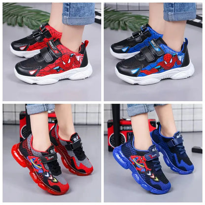 Children Shoes Sneakers Cartoon Spiderman Anti-slippery