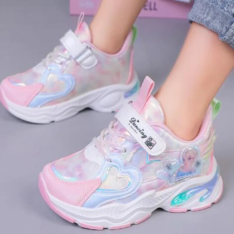 Baby Girls Casual Shoes Frozen Elsa Princess Children Sneakers Running Sport Kids Toddler Shoes