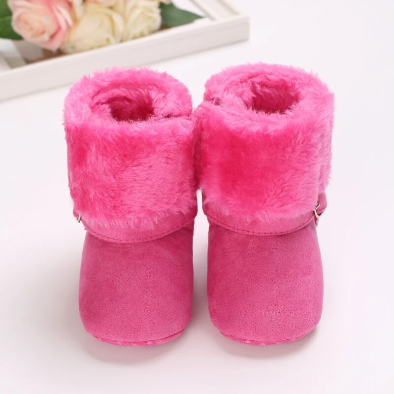 Newborn Baby Winter Boots Warm Shoes Toddler Fuzzy First Walkers Kid Shoes 0-18Month