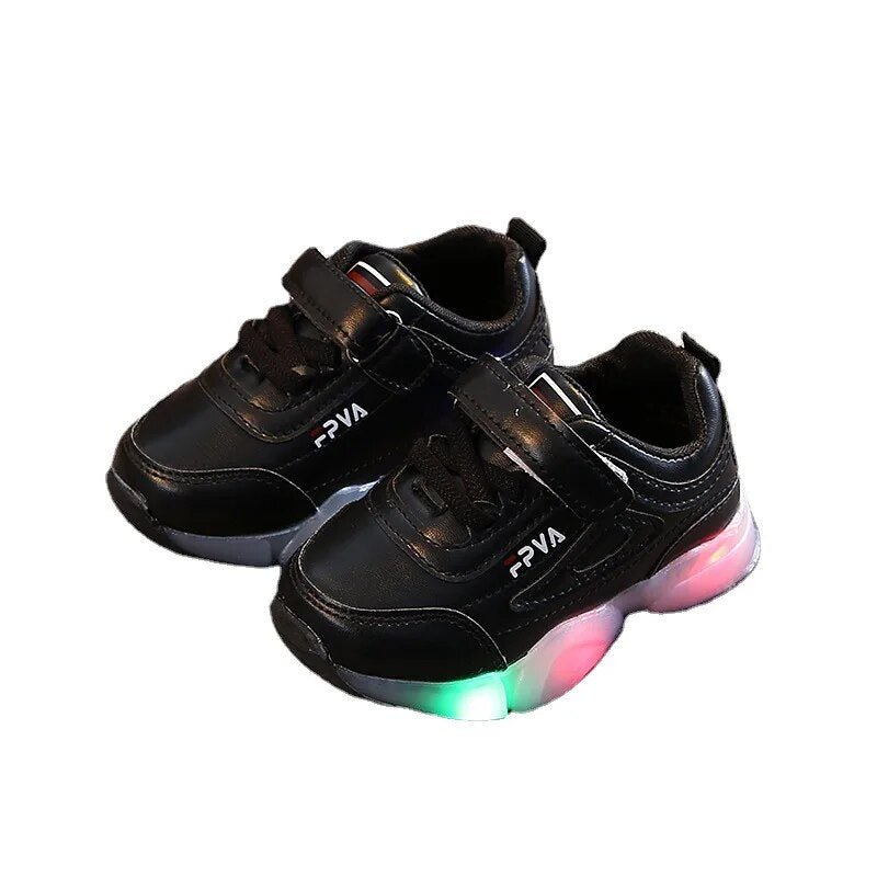 Child Sport Shoes LED Lights Breathable Kids Sneakers with Lights