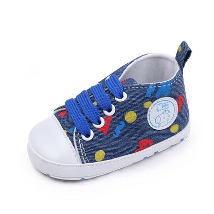 Newborn Baby Boy Shoes Fashion Baby Canvas Sneaker Shoes Lace Up Baby Girls Shoes Toddler Infant Baby Cribs Shoes First Walkers