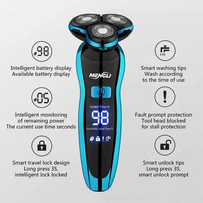 Electric Razor Shaver Hair Cutting Machine 100% Water Proof Men Clipper Beard Trimmer  Rotary Shaver