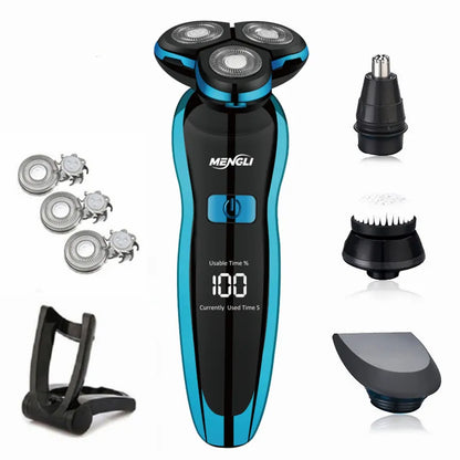 Electric Razor Shaver Hair Cutting Machine 100% Water Proof Men Clipper Beard Trimmer  Rotary Shaver